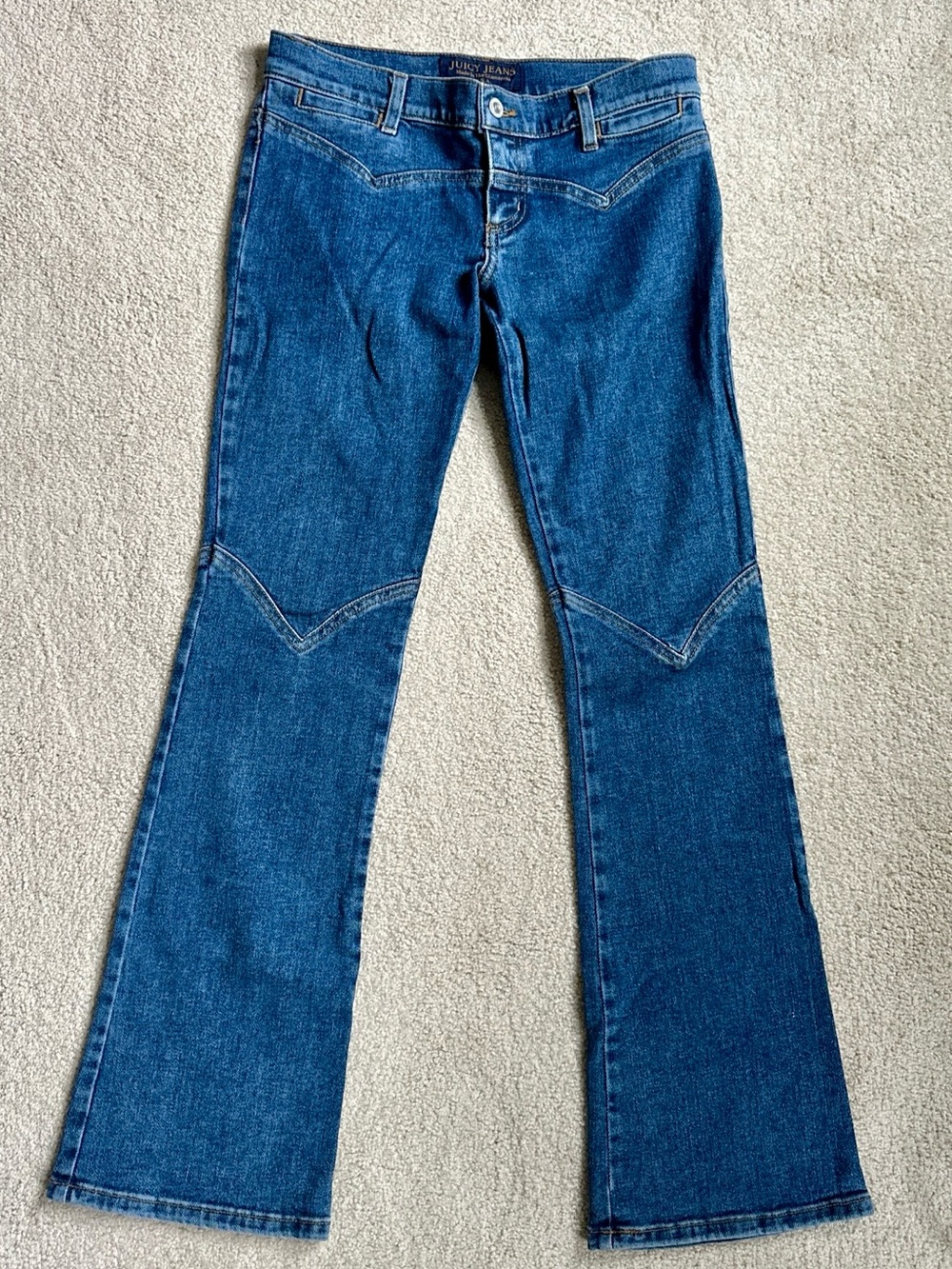 Juicy Couture Y2K Medium Wash Low Rise Blue Flare Jeans